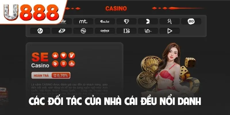 Các đối tác của nhà cái đều nổi danh