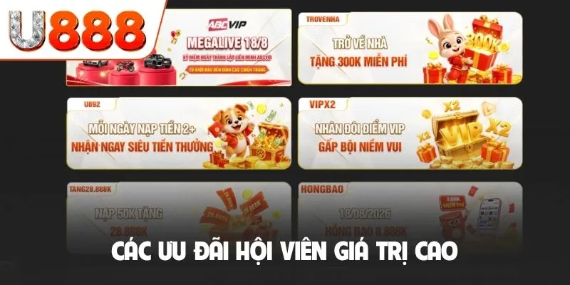 Các ưu đãi hội viên giá trị cao