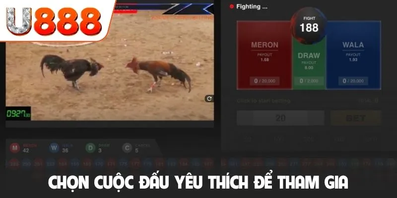 Chọn cuộc đấu yêu thích để tham gia