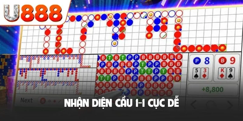 Nhận diện cầu 1-1 cực dễ