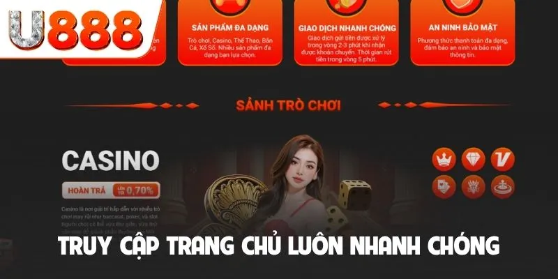 Truy cập trang chủ luôn nhanh chóng