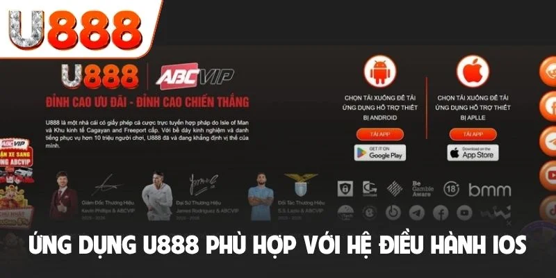 Tải App U888 (Android/ iOS) - Trải Nghiệm Cá Cược 24/7 2 Ứng dụng nhà cái U888 phù hợp với hệ điều hành iOS